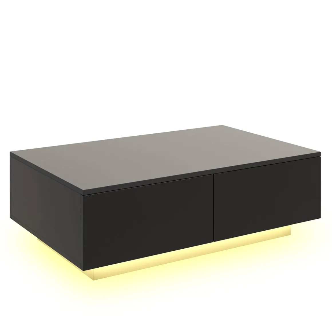Beistelltisch LED CARINA 95 x 60 x 31 cm schwarz