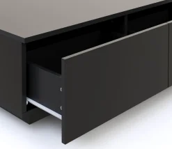 Beistelltisch LED CARINA 95 x 60 x 31 cm schwarz