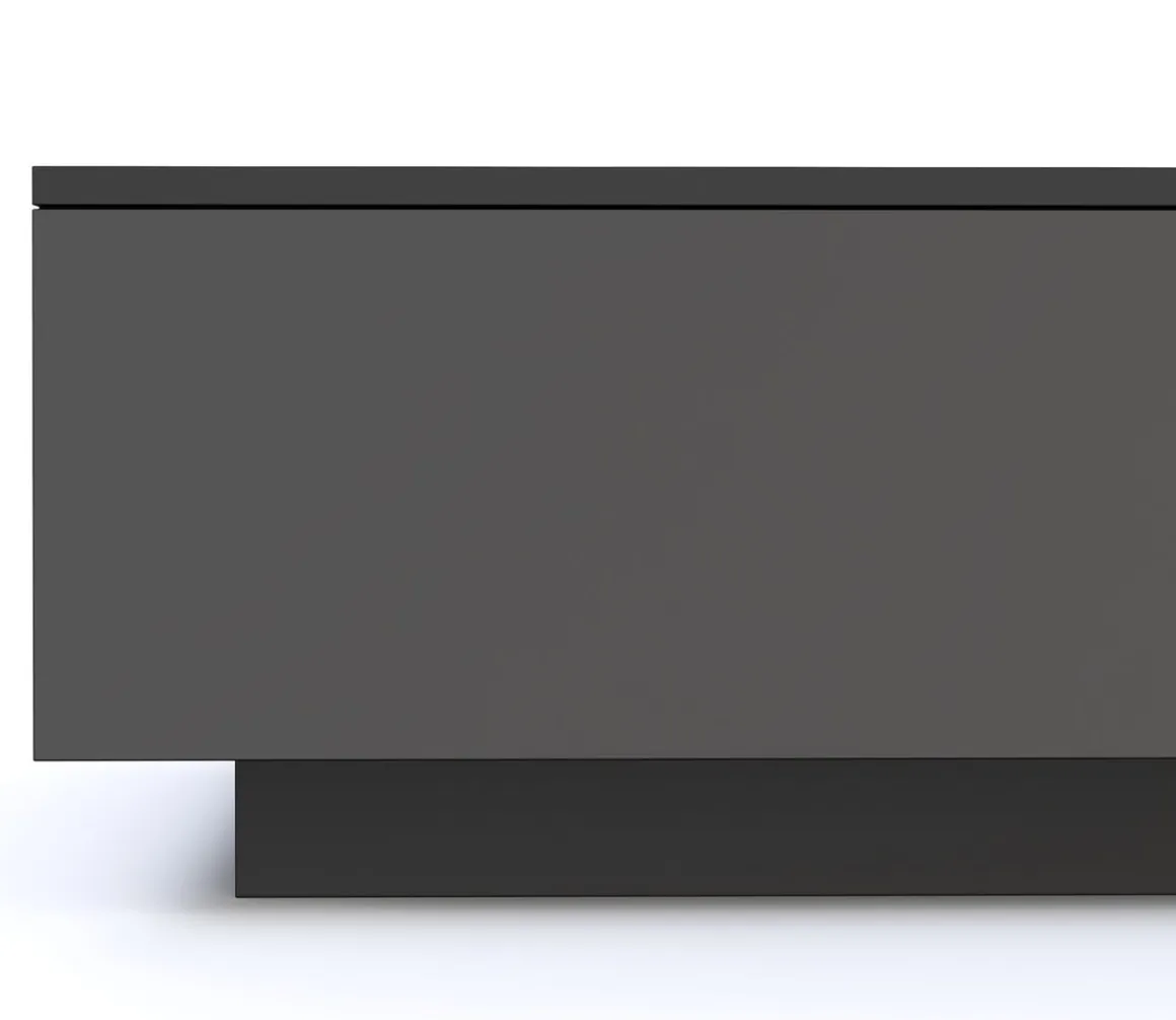 Beistelltisch LED CARINA 95 x 60 x 31 cm schwarz