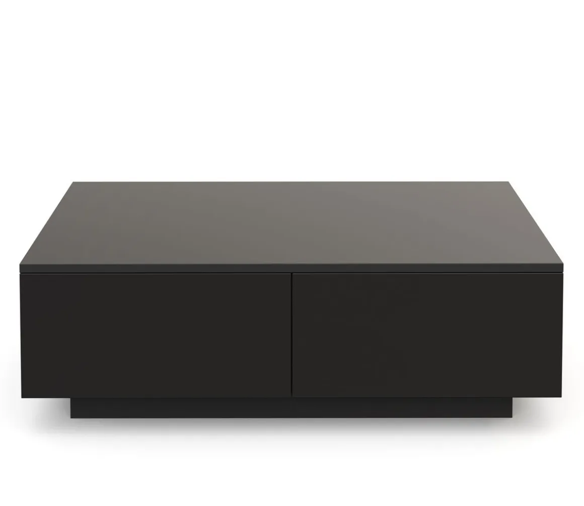 Beistelltisch LED CARINA 95 x 60 x 31 cm schwarz