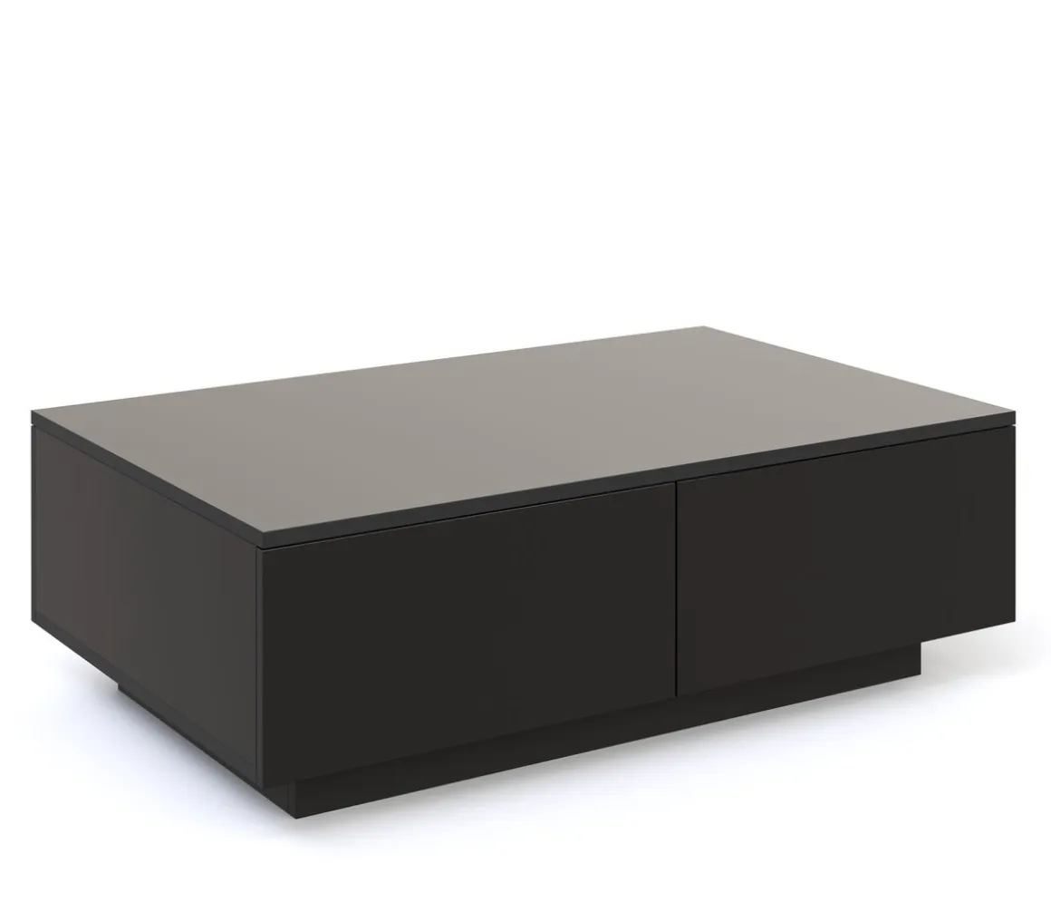 Beistelltisch LED CARINA 95 x 60 x 31 cm schwarz
