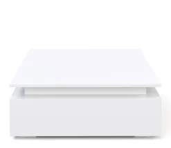 Beistelltisch LED MIRENA 75 x 75 x 29 cm weiss