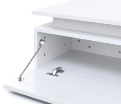 Beistelltisch LED MIRENA 75 x 75 x 29 cm weiss