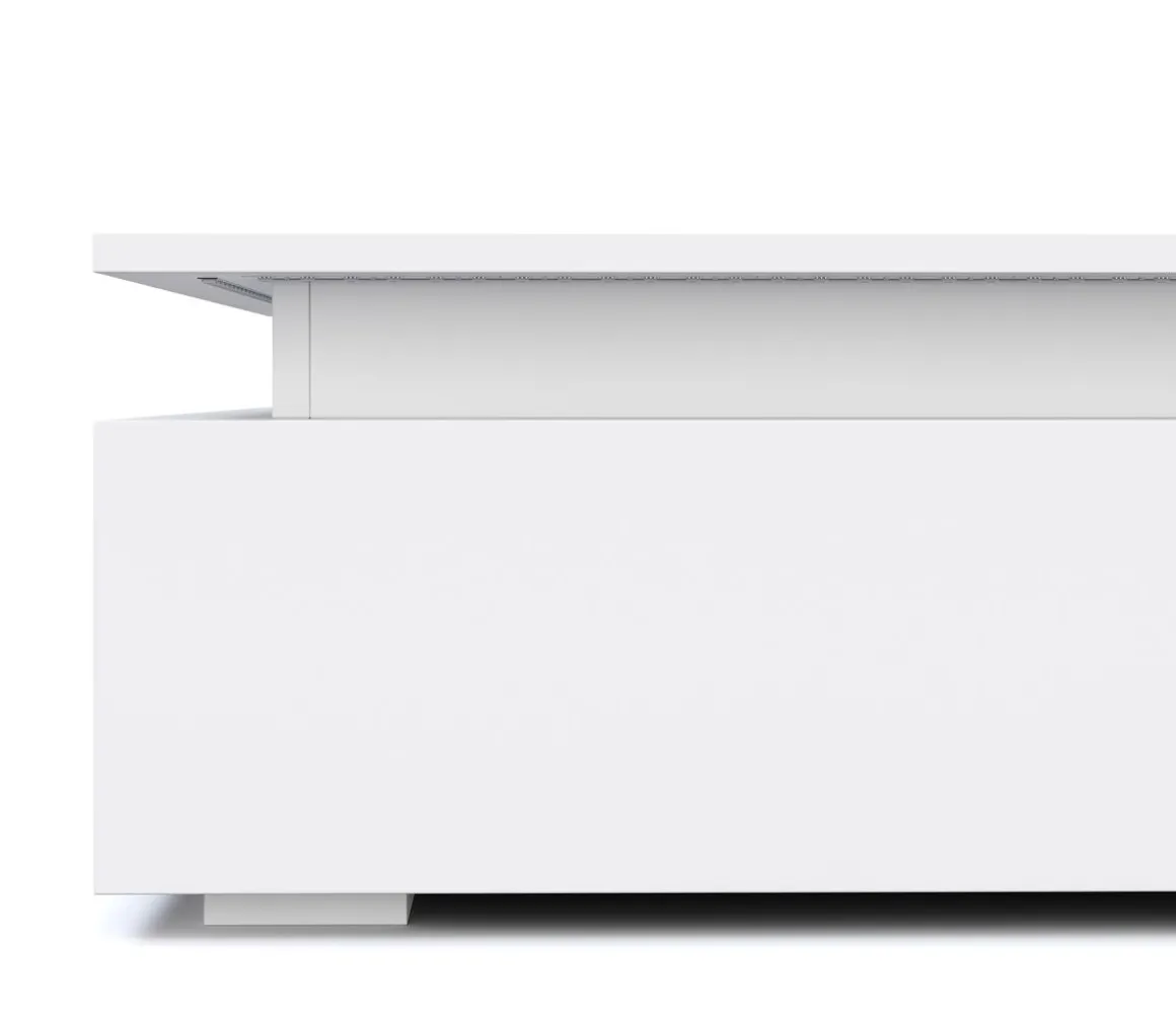 Beistelltisch LED MIRENA 75 x 75 x 29 cm weiss