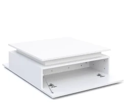 Beistelltisch LED MIRENA 75 x 75 x 29 cm weiss