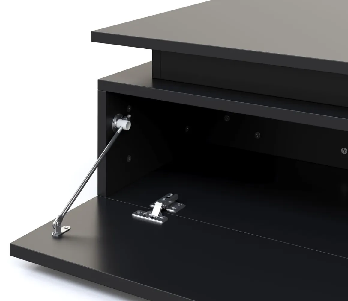 Beistelltisch LED MIRENA 75 x 75 x 29 cm schwarz
