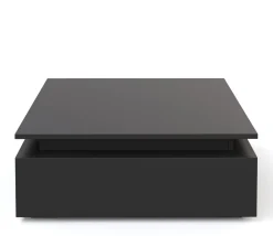 Beistelltisch LED MIRENA 75 x 75 x 29 cm schwarz