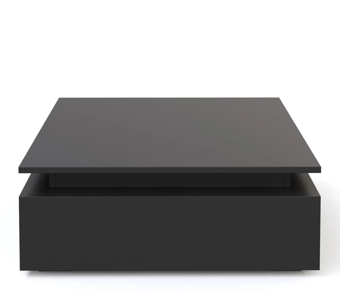 Beistelltisch LED MIRENA 75 x 75 x 29 cm schwarz