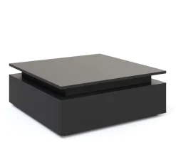 Beistelltisch LED MIRENA 75 x 75 x 29 cm schwarz