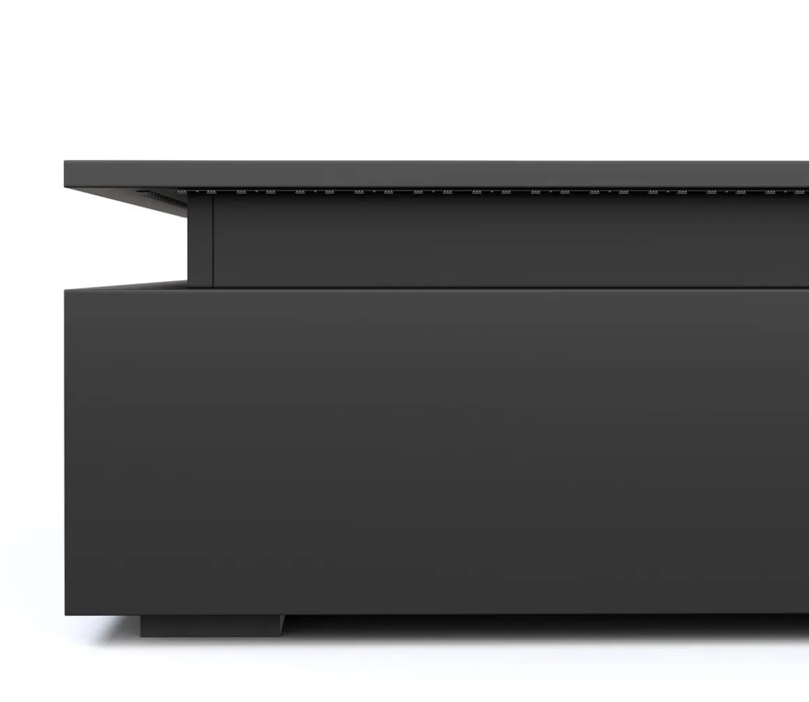 Beistelltisch LED MIRENA 75 x 75 x 29 cm schwarz