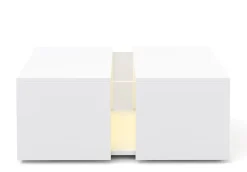 Beistelltisch LED RENA mit Stauraum 77 x 50 x 32 cm weiss