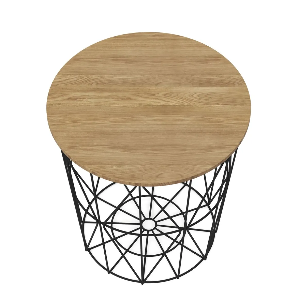 Beistelltisch LORAS rund 40 x 41 cm braun/schwarz