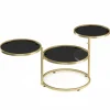 Beistelltisch LOREDANA rund 139 x 56 x 43 cm schwarz/gold
