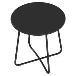 Beistelltisch Metall BELVRA rund 45 x 46 cm schwarz