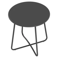 Beistelltisch Metall BELVRA rund 45 x 46 cm anthrazit