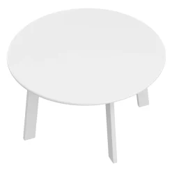 Beistelltisch Metall BERVIN rund 70 x 40 cm weiss