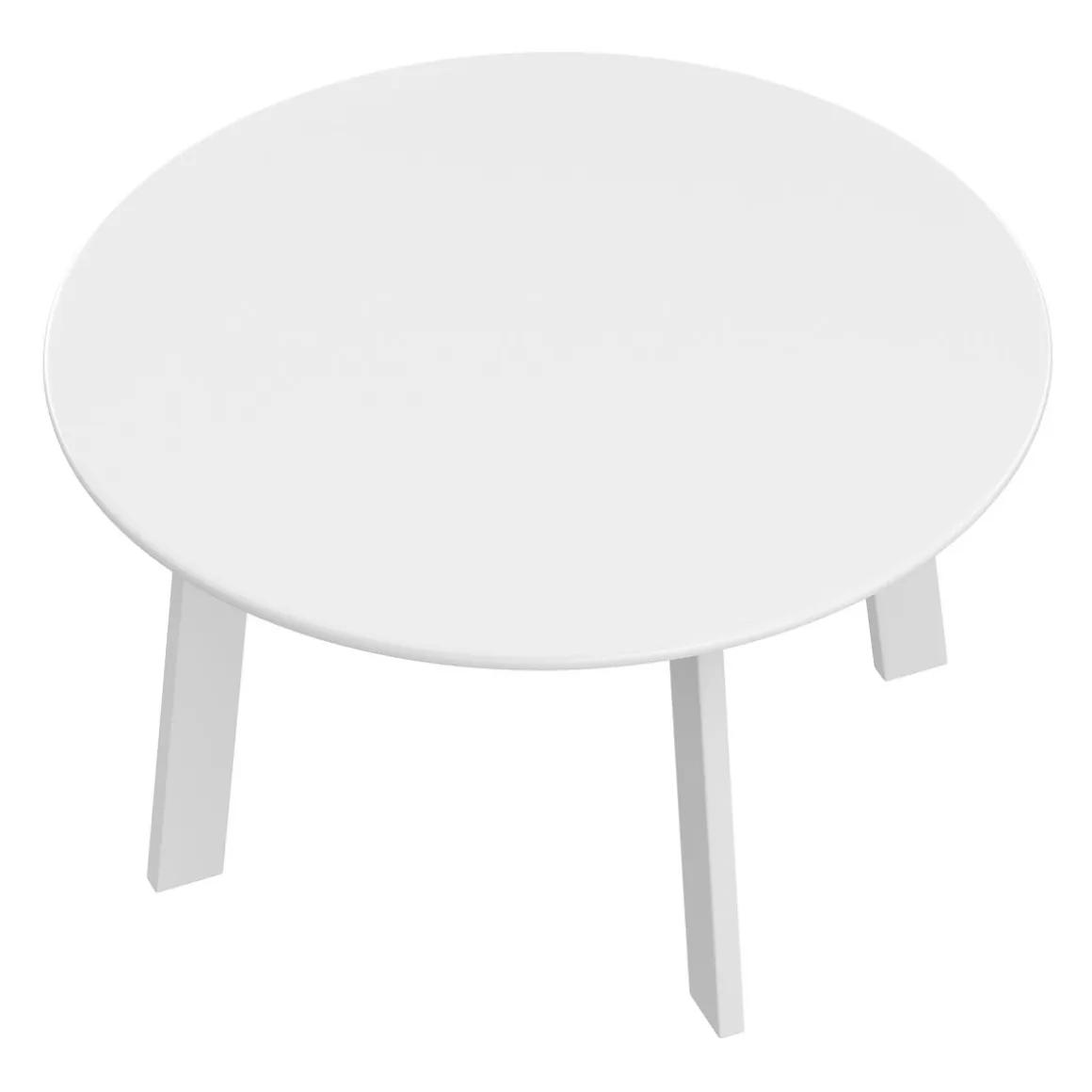 Beistelltisch Metall BERVIN rund 70 x 40 cm weiss