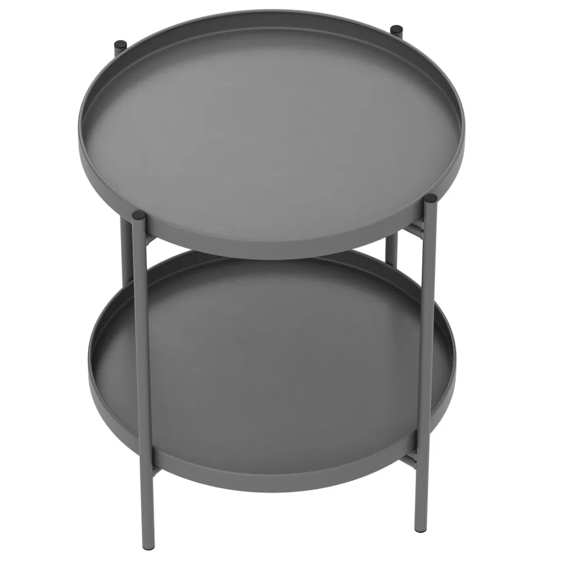 Beistelltisch Metall BRIELLA rund 45 x 53 cm anthrazit