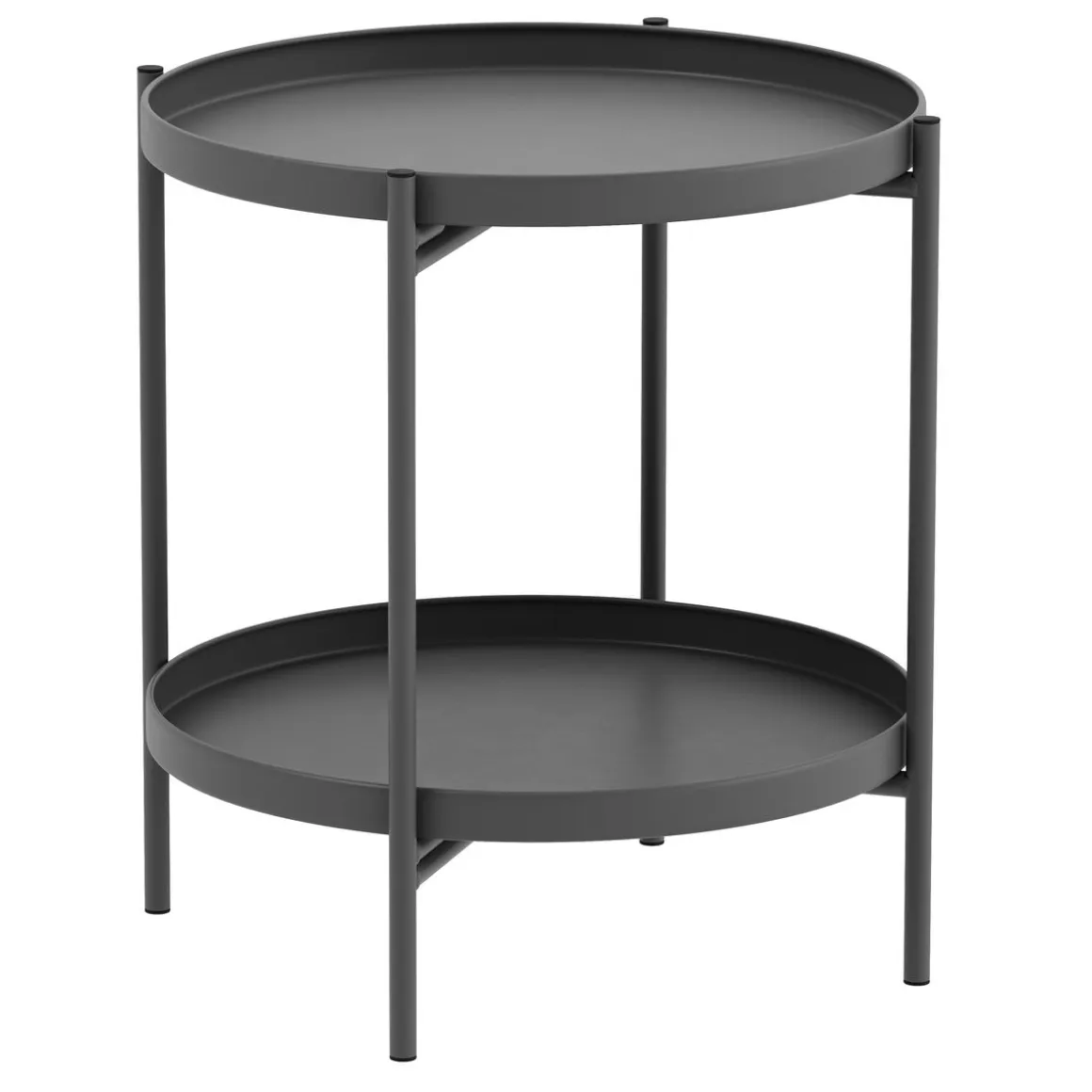 Beistelltisch Metall BRIELLA rund 45 x 53 cm anthrazit