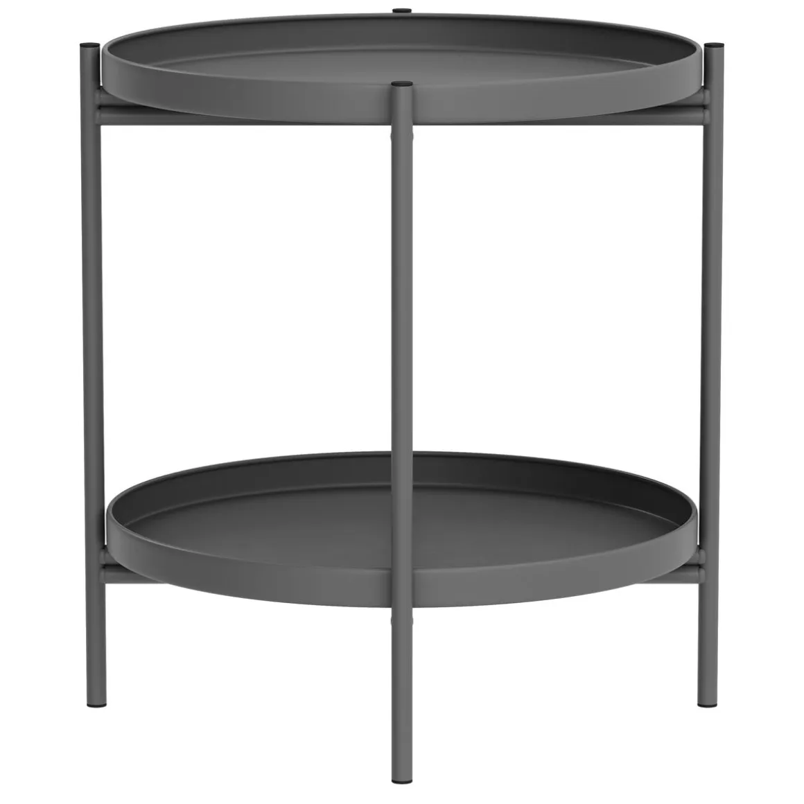 Beistelltisch Metall BRIELLA rund 45 x 53 cm anthrazit