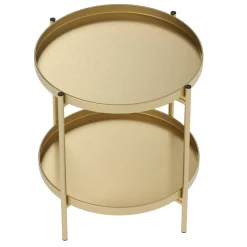 Beistelltisch Metall BRIELLA rund 45 x 53 cm gold