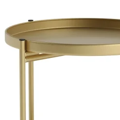 Beistelltisch Metall BRIELLA rund 45 x 53 cm gold