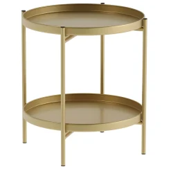 Beistelltisch Metall BRIELLA rund 45 x 53 cm gold
