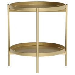 Beistelltisch Metall BRIELLA rund 45 x 53 cm gold