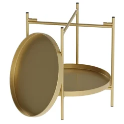 Beistelltisch Metall BRIELLA rund 45 x 53 cm gold