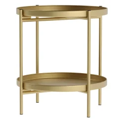 Beistelltisch Metall BRIELLA rund 45 x 53 cm gold