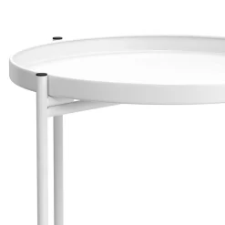 Beistelltisch Metall BRIELLA rund 45 x 53 cm weiss