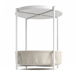 Beistelltisch Metall SONYA rund 45 x 48 cm weiss