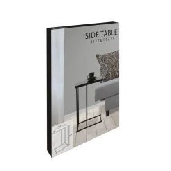 Beistelltisch Metall 40 x 26 x 58 cm schwarz