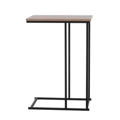 Beistelltisch Metall 40 x 26 x 58 cm schwarz/braun
