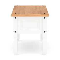 Beistelltisch MORELIA 95 x 55 x 50 cm weiss/natur