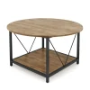 Beistelltisch NIDRA rund 78 x 45 cm braun/schwarz