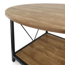 Beistelltisch NIDRA rund 78 x 45 cm braun/schwarz