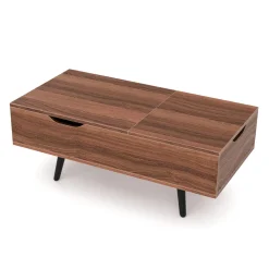 Beistelltisch PRISMA mit Stauraum 100 x 50 x 40 cm braun