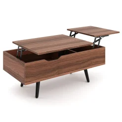Beistelltisch PRISMA mit Stauraum 100 x 50 x 40 cm braun