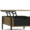 Beistelltisch PROMINA mit Stauraum 107 x 59 x 37 cm braun/schwarz