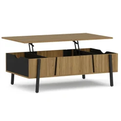 Beistelltisch PROMINA mit Stauraum 107 x 59 x 37 cm braun/schwarz