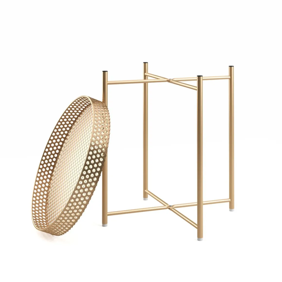 Beistelltisch RIMMA rund 43 x 47 cm gold