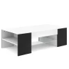 Beistelltisch ROANA 118 x 60 x 37 cm weiss/schwarz