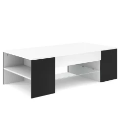 Beistelltisch ROANA 118 x 60 x 37 cm weiss/schwarz