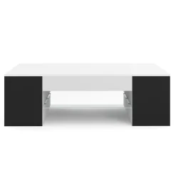 Beistelltisch ROANA 118 x 60 x 37 cm weiss/schwarz