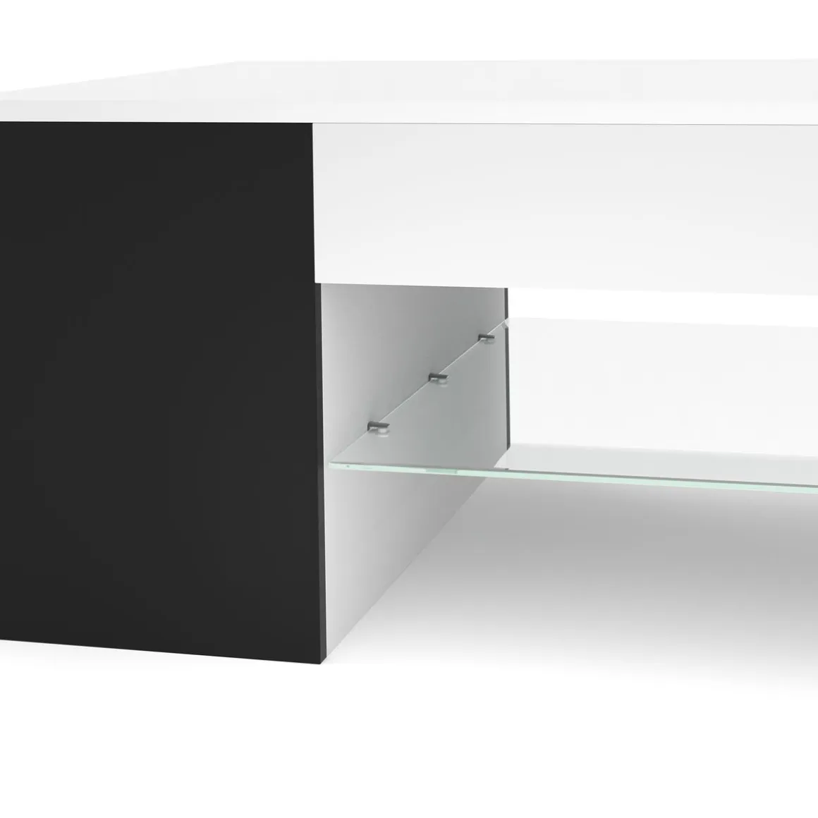 Beistelltisch ROANA 118 x 60 x 37 cm weiss/schwarz