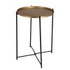 Beistelltisch rund 35 x 47 cm schwarz/gold
