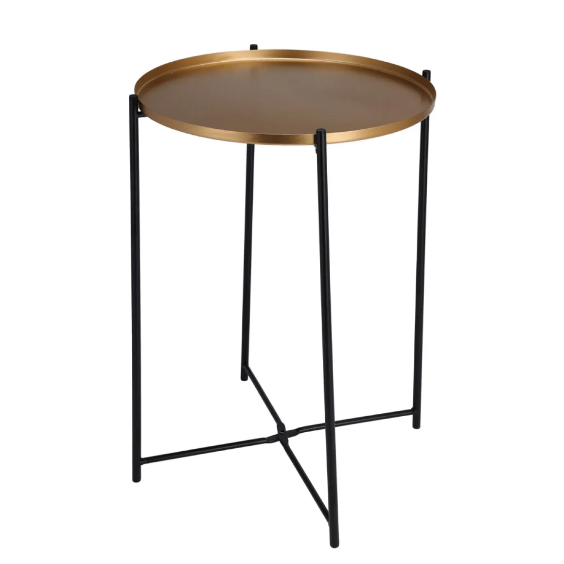 Beistelltisch rund 35 x 47 cm schwarz/gold