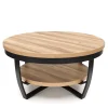 Beistelltisch SERENITY rund 65 x 32 cm braun/schwarz