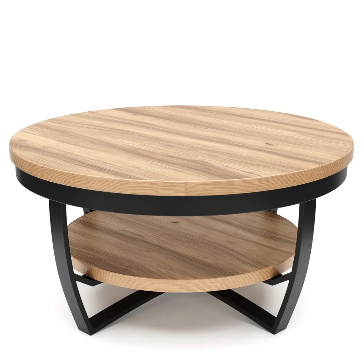 Beistelltisch SERENITY rund 65 x 32 cm braun/schwarz